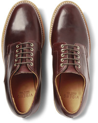 Chaussures derby en cuir marron foncé