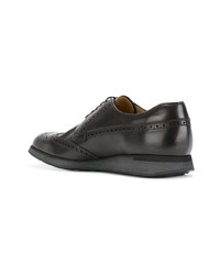 Chaussures derby en cuir marron foncé Church's