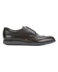 Chaussures derby en cuir marron foncé Church's