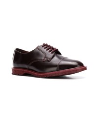 Chaussures derby en cuir marron foncé Gosha Rubchinskiy