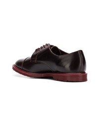 Chaussures derby en cuir marron foncé Gosha Rubchinskiy