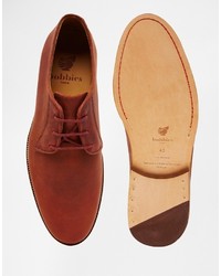 Chaussures derby en cuir marron