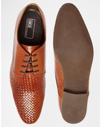 Chaussures derby en cuir marron Asos