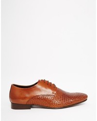 Chaussures derby en cuir marron Asos