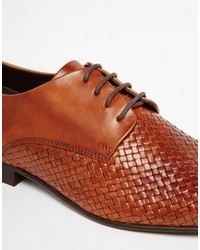 Chaussures derby en cuir marron Asos