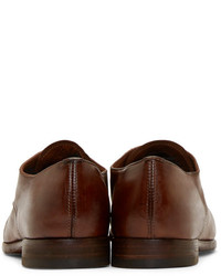 Chaussures derby en cuir marron Alexander McQueen