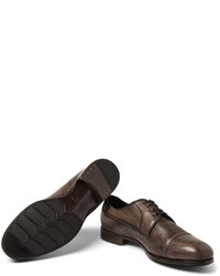 Chaussures derby en cuir marron Dolce & Gabbana
