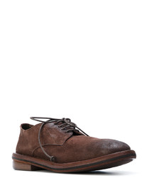 Chaussures derby en cuir marron Marsèll