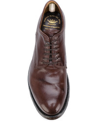 Chaussures derby en cuir marron Officine Creative