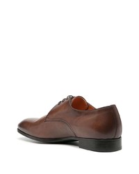 Chaussures derby en cuir marron Santoni