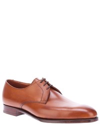 Chaussures derby en cuir marron Crockett Jones