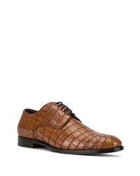 Chaussures derby en cuir marron Dolce & Gabbana