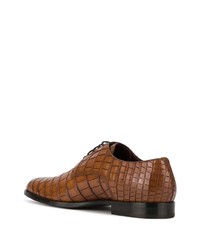 Chaussures derby en cuir marron Dolce & Gabbana