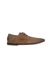 Chaussures derby en cuir marron Del Carlo