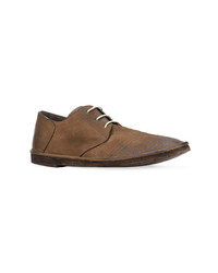 Chaussures derby en cuir marron Del Carlo