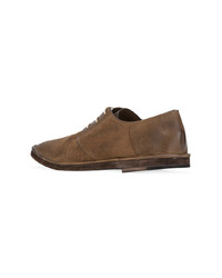 Chaussures derby en cuir marron Del Carlo