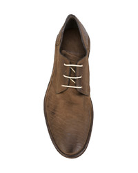 Chaussures derby en cuir marron Del Carlo