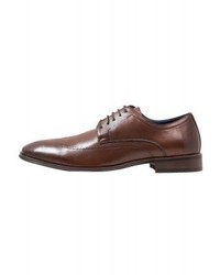Chaussures derby en cuir marron Enzo Marconi