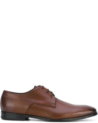Chaussures derby en cuir marron Hugo Boss