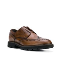 Chaussures derby en cuir marron Tod's