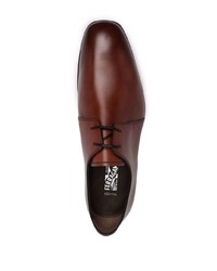 Chaussures derby en cuir marron Salvatore Ferragamo