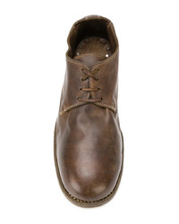Chaussures derby en cuir marron Guidi