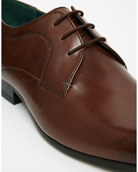 Chaussures derby en cuir marron Ted Baker