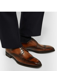Chaussures derby en cuir marron Berluti