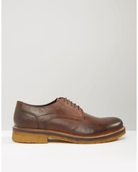 Chaussures derby en cuir marron Base London