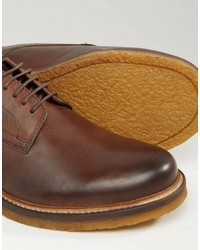 Chaussures derby en cuir marron Base London