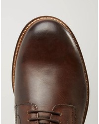 Chaussures derby en cuir marron Base London