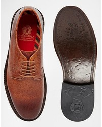 Chaussures derby en cuir marron Base London