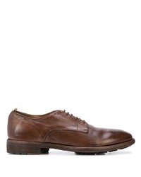 Chaussures derby en cuir marron Officine Creative