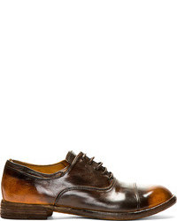 Chaussures derby en cuir marron Officine Creative