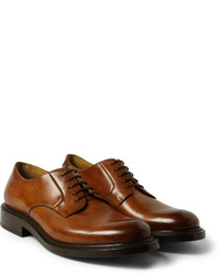 Chaussures derby en cuir marron