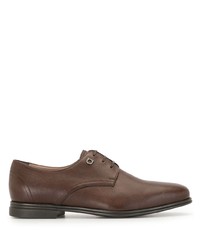 Chaussures derby en cuir marron Salvatore Ferragamo