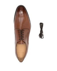 Chaussures derby en cuir marron Bally