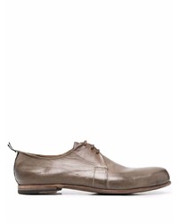 Chaussures derby en cuir marron Silvano Sassetti