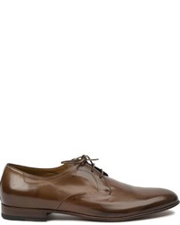 Chaussures derby en cuir marron Silvano Sassetti