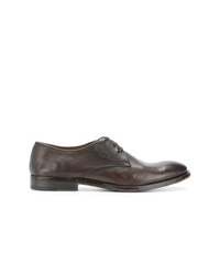 Chaussures derby en cuir marron Silvano Sassetti