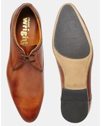 Chaussures derby en cuir marron Frank Wright