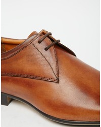 Chaussures derby en cuir marron Frank Wright