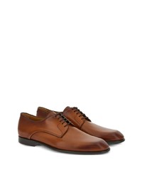 Chaussures derby en cuir marron Ferragamo