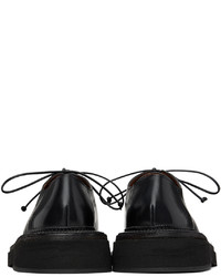 Chaussures derby en cuir noir et argenté Marsèll