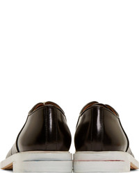 Chaussures derby en cuir noires et blanches Band Of Outsiders
