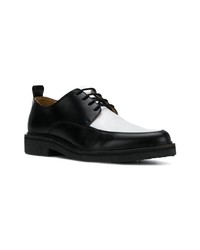 Chaussures derby en cuir noires et blanches AMI Alexandre Mattiussi