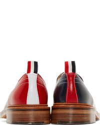 Chaussures derby en cuir noires et blanches Thom Browne