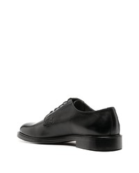 Chaussures derby en cuir noires Pollini