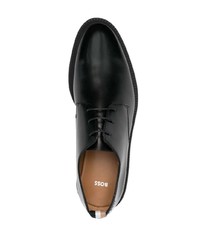 Chaussures derby en cuir noires BOSS