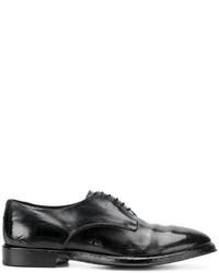 Chaussures derby en cuir noires Alberto Fasciani